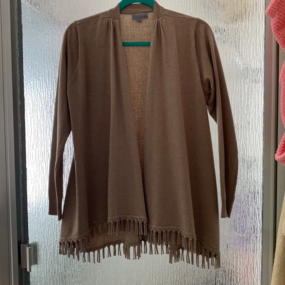 Open cardigan sweater.